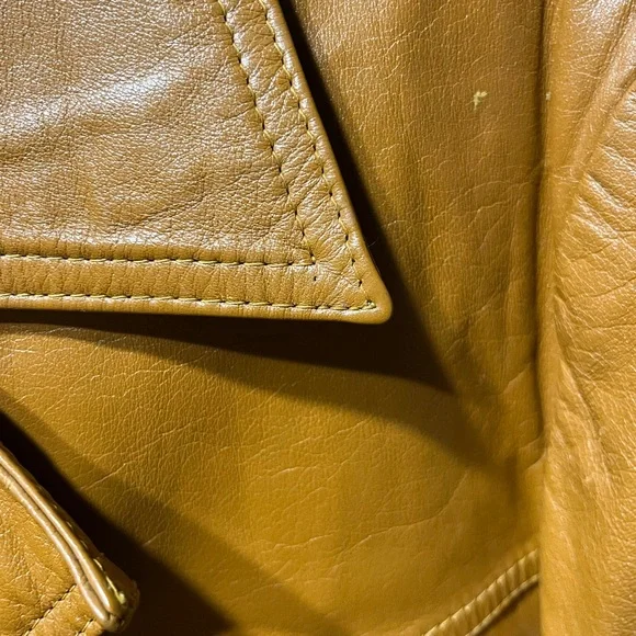 Vintage Sears The Leather Shop Tan Leather Jacket